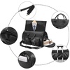 image:imageseyfocnia Convertible Travel Garment BagCarry on Garment Duffel Bag for Men Women  2 in 1 Hanging Suitcase Suit Business Travel Bagblack2pocketsLeather