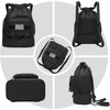 image:imageseyfocnia Drawstring Backpack Tactical String Bag with Shoe Compartment Waterproof Gym Drawstring Bags Cinch Bag Sport Gym Backpack for Men Black