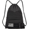 image:imageseyfocnia Drawstring Backpack Tactical String Bag with Zipper Pockets Waterproof Cinch Bag Sport Gym Sackpack  BlackBlack