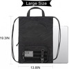 image:imageseyfocnia Drawstring Backpack Tactical String Bag with Zipper Pockets Waterproof Cinch Bag Sport Gym Sackpack  BlackBlack