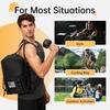 image:imageseyfocnia Drawstring Backpack Tactical String Bag with Zipper Pockets Waterproof Cinch Bag Sport Gym SackpackBlack