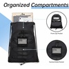image:imageseyfocnia Drawstring Backpack Tactical String Gym Bag with Zipper Pockets Waterproof Cinch Bag Sport Gym Backpack for Men Black