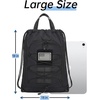 image:imageseyfocnia Drawstring Backpack Tactical String Gym Bag with Zipper Pockets Waterproof Cinch Bag Sport Gym Backpack for Men Black