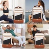 image:imageseyfocnia Gym Backpack for Men Lightweight Sports Back pack With Shoe Compartment Waterproof Gym Bag Workout Trainning Rucksack Casual Travel Daypack White BrownWhite Brown