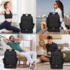 image:imageseyfocnia Gym Backpack for Men Lightweight Sports Back pack With Shoe Compartment Waterproof Gym Bag Workout Trainning Rucksack Casual Travel Daypack White BrownBlack