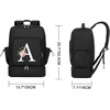 image:imageseyfocnia Gym Backpack for Men Personalized Initial Design Sports Back pack With Shoe Compartment Waterproof Gym Bag Workout Trainning Rucksack Casual Travel DaypackBlackBlack