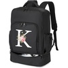 image:imageseyfocnia Gym Backpack for Men Personalized Initial Design Sports Back pack With Shoe Compartment Waterproof Gym Bag Workout Trainning Rucksack Casual Travel DaypackBlackBlack
