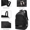 image:imageseyfocnia Gym Backpack for MenWaterproof Travel Backpack With Shoe Compartment Lightweight Sports Gym Bag Casual DaypackBlackBlack