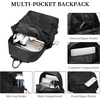image:imageseyfocnia Gym Backpack for MenWaterproof Travel Backpack With Shoe Compartment Lightweight Sports Gym Bag Casual DaypackBlackBlack