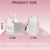 image:imageseyfocnia Initial Cute Mini Backpack Small Backpack Purse for Women Personalized Letter Style Small Leather Backpack Pompom Back Pack Shoulder Bag for Gifts Travel  White Letter MLetter L