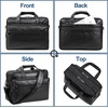 image:imageseyfocnia Leather Laptop Bag Mens 156 Inche 173 Inche Messenger Briefcase Business Satchel Computer Handbag Shoulder BagGblack
