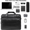 image:imageseyfocnia Leather Laptop Bag Mens 156 Inche 173 Inche Messenger Briefcase Business Satchel Computer Handbag Shoulder BagGblack