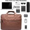 image:imageseyfocnia Leather Laptop Bag Mens 156 Inche 173 Inche Messenger Briefcase Business Satchel Computer Handbag Shoulder BagHbrown
