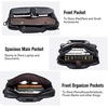 image:imageseyfocnia Mens Business Travel Briefcase Leather Handmade Messenger Bags Laptop BagBlack