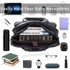 image:imageseyfocnia Mens Business Travel Briefcase Leather Handmade Messenger Bags Laptop BagBlack