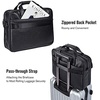 image:imageseyfocnia Mens Business Travel Briefcase Leather Handmade Messenger Bags Laptop BagBlack
