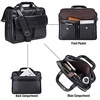 image:imageseyfocnia Mens Business Travel Briefcase Leather Handmade Messenger Bags Laptop BagBlack