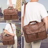 image:imageseyfocnia Mens Business Travel Briefcase Leather Handmade Messenger Bags Laptop BagBrown