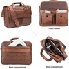 image:imageseyfocnia Mens Business Travel Briefcase Leather Handmade Messenger Bags Laptop BagBrown