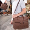 image:imageseyfocnia Mens Leather Messenger Bag Laptop Briefcase Business Satchel ComputerBrown