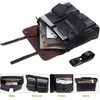 image:imageseyfocnia Mens Vintage Black 173 Inch Water Resistant PU Leather Laptop Bag Messenger Bag Satchel BriefcaseBlack156inch
