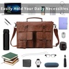 image:imageseyfocnia Mens Vintage Black 173 Inch Water Resistant PU Leather Laptop Bag Messenger Bag Satchel BriefcaseBrown156inch