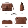 image:imageseyfocnia Mens Vintage Black 173 Inch Water Resistant PU Leather Laptop Bag Messenger Bag Satchel BriefcaseBrown173inch