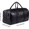 image:imageseyfocnia Oversized Duffle Travel Bag for Men or Women Waterproof PU Leather Weekend Gym Bag Large Carry On Bag Overnight HangbagZBlack