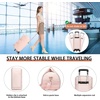 image:imageseyfocnia Rolling Garment BagRolling Duffle Bag with Wheels Rolling Garment Bags for Travel with Shoe Pouch Carry On Bag Weekender Bags Garment Duffel Bag for Men or WomenGreyPink