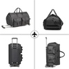 image:imageseyfocnia Rolling Garment BagRolling Duffle Bag with Wheels Rolling Garment Bags for Travel with Shoe Pouch Carry On Bag Weekender Bags Garment Duffel Bag for Men or WomenGreyA2Grey2P