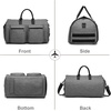 image:imageseyfocnia Rolling Garment BagRolling Duffle Bag with Wheels Rolling Garment Bags for Travel with Shoe Pouch Carry On Bag Weekender Bags Garment Duffel Bag for Men or WomenGreyA1Grey2P