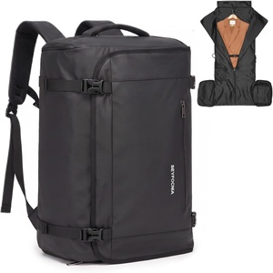 image:imageConvertible Travel Garment Bag 3 in 1 Carry On Garment Backpack With MultiPockets Waterproof Business Suit Travel Backpack for Men Women Airline Approved Weekender Duffel Bag Black