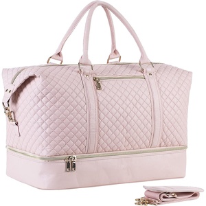 image:imageWeekender Overnight Bag Carry On Bag Travel Bag with Shoe PouchPink