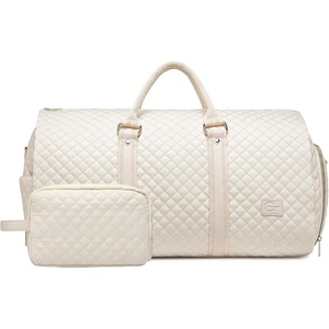 image:imageseyfocnia Convertible Carry on Garment Bag for Women Garment Bags for Travel with Shoe Pouch 2 in 1 Hanging Suitcase Suit Bag for Women Travel Duffle Bag Garment BagA4Beige2pcs