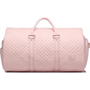 image:imageseyfocnia Convertible Carry on Garment Bag for Women Garment Bags for Travel with Shoe Pouch 2 in 1 Hanging Suitcase Suit Bag for Women Travel Duffle Bag Garment BagA3Pink