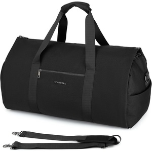 image:imageseyfocnia Convertible Carry on Garment Bag for Women Garment Bags for Travel with Shoe Pouch 2 in 1 Hanging Suitcase Suit Bag for Women Travel Duffle Bag Garment BagBlackNylon