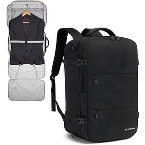 image:imageseyfocnia Convertible Travel Garment Bag Large Travel Backpack for Men amp Women Business Laptop Backpack Carry On Luggage Personal Item Travel Bag Suit Bag With MultiPockets Black 22 inchBlack