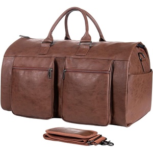 image:imageseyfocnia Convertible Travel Garment BagCarry on Garment Duffel Bag for Men Women  2 in 1 Hanging Suitcase Suit Business Travel BagBrown2zipper pocket