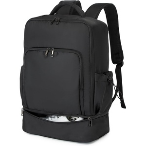 image:imageseyfocnia Gym Backpack for Men Lightweight Sports Back pack With Shoe Compartment Waterproof Gym Bag Workout Trainning Rucksack Casual Travel Daypack White BrownBlack