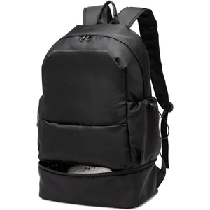 image:imageseyfocnia Gym Backpack for MenWaterproof Travel Backpack With Shoe Compartment Lightweight Sports Gym Bag Casual DaypackBlackBlack